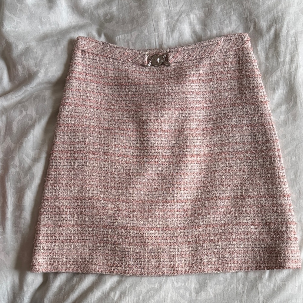 NWT Versace Pink Tweed A-Line Skirt size 40 (small / US4-6)